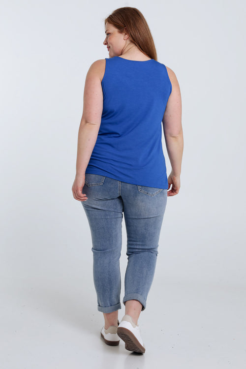 Débardeur uni en viscose-Paprika-2