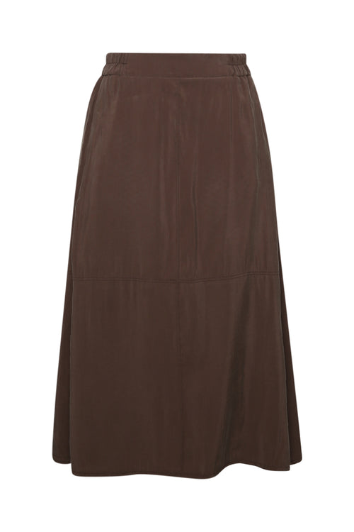 Jupe longue unie-Paprika-7