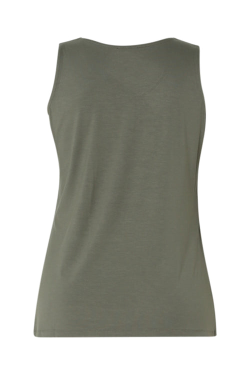 Débardeur uni en viscose-Paprika-11