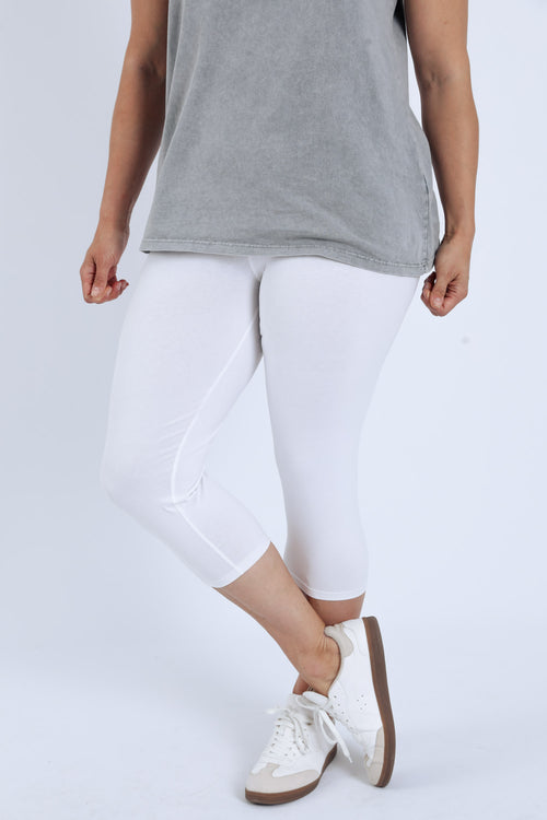 Corsaire legging en coton uni-Paprika-1