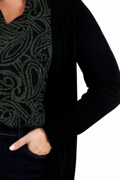 Cardigan en viscose uni-Paprika-4