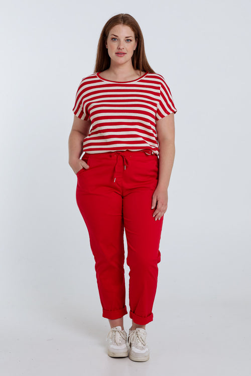 Pantalon chino en coton uni-Paprika-7
