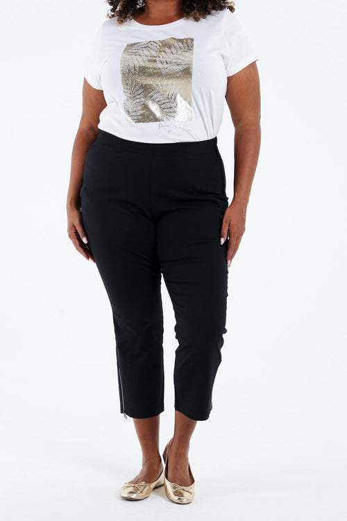 Pantalon bengaline 3/4 uni-Paprika-1