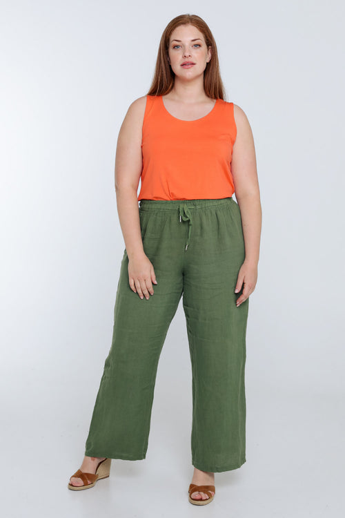 Débardeur uni en viscose-Paprika-8