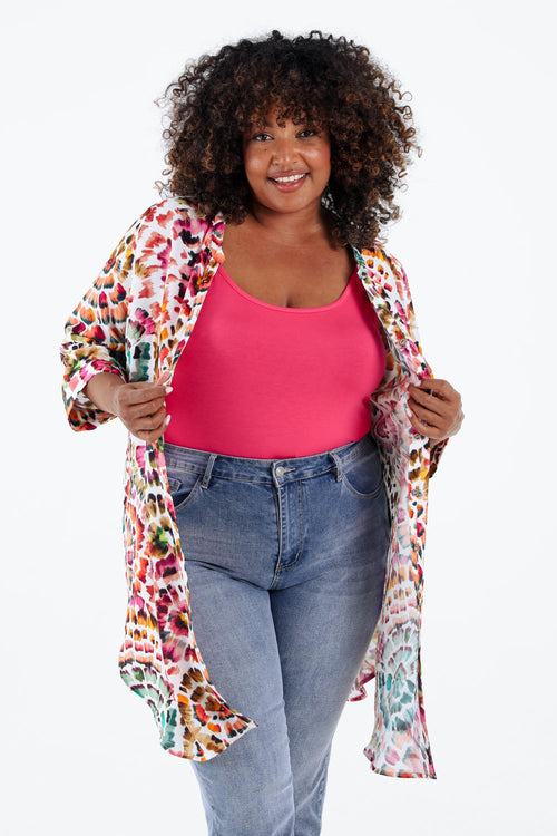 Chemise longue en viscose-Paprika-1