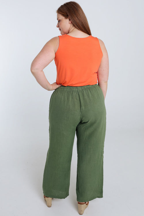 Débardeur uni en viscose-Paprika-2