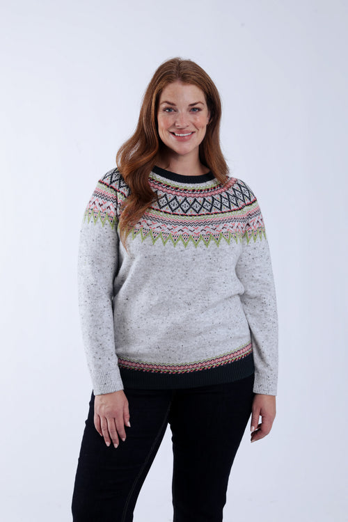 Pull motif jacquard-Paprika-2