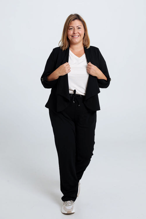 Veste unie avec manches retroussables-Paprika-6