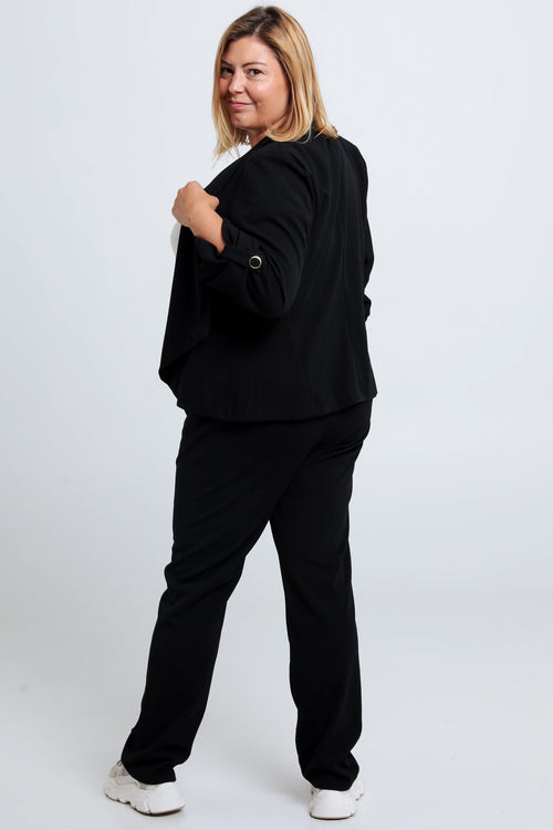 Veste unie avec manches retroussables-Paprika-2