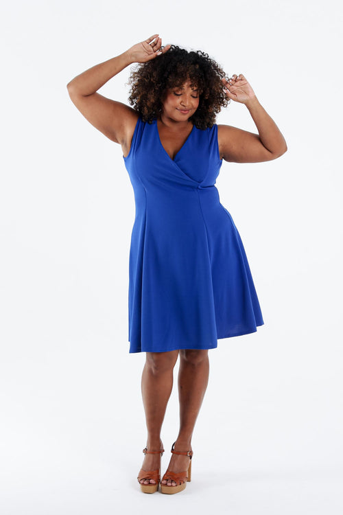 Robe patineuse unie-Paprika-7