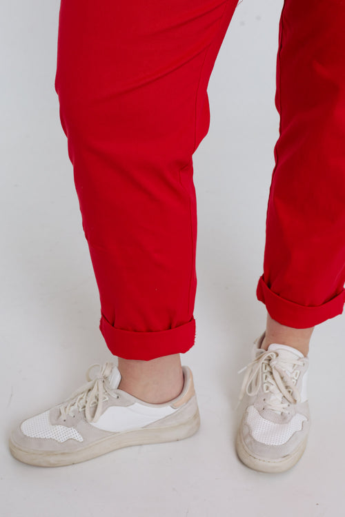 Pantalon chino en coton uni-Paprika-5