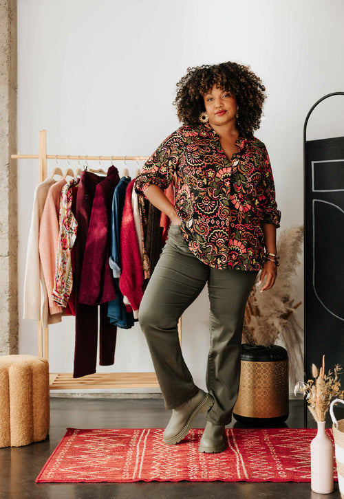 Pantalon droit Mia L 32-Paprika-1