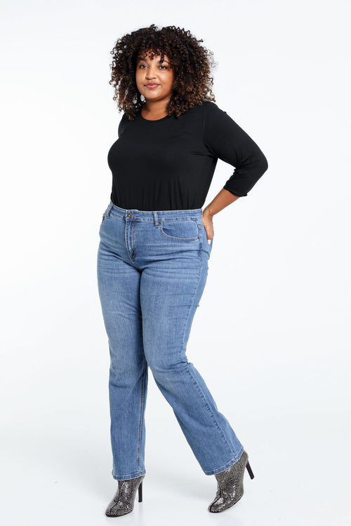 Jeans droit Mia L32-Paprika-8