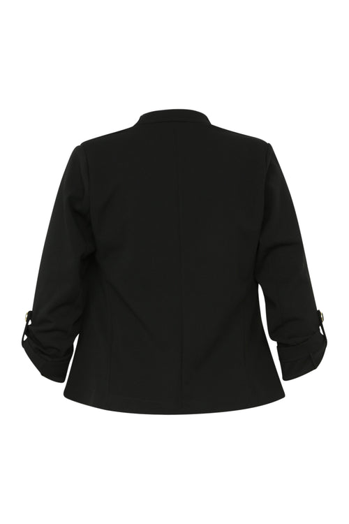 Veste unie avec manches retroussables-Paprika-10