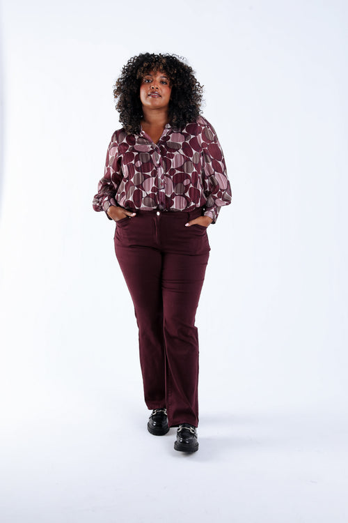 Pantalon droit Mia L 32-Paprika-5