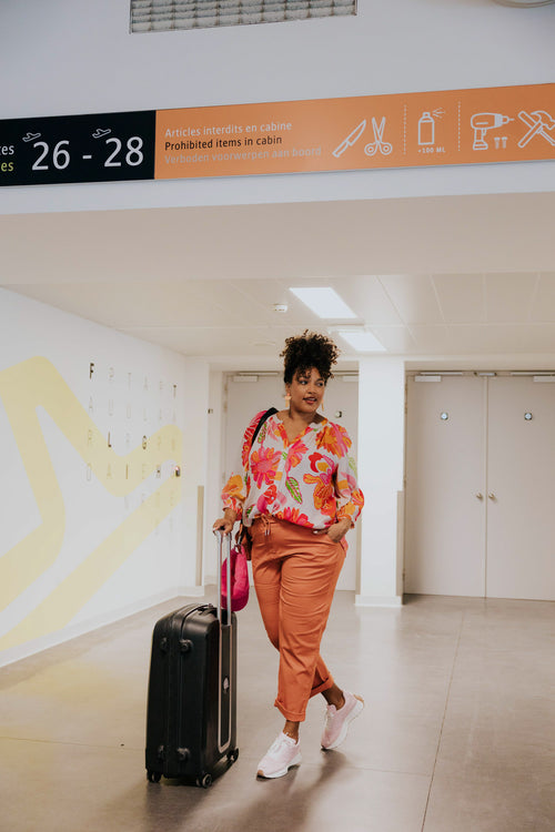 Pantalon chino en coton uni-Paprika-1