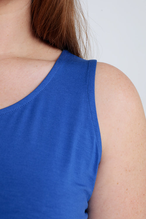 Débardeur uni en viscose-Paprika-5