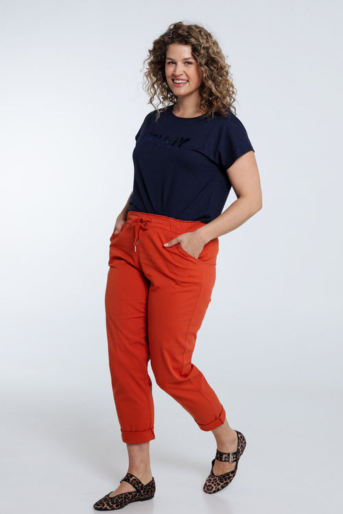 Pantalon chino en coton uni-Paprika-7