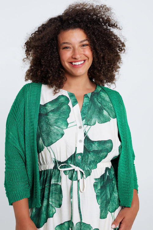 Gilet ajouré uni-Paprika-1