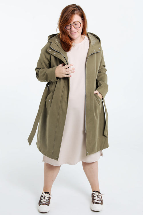 Trench zippé à capuche-Paprika-8