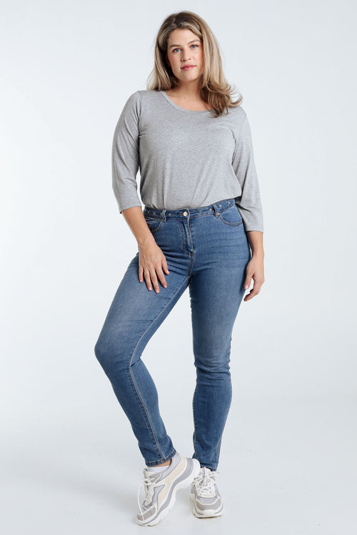Jean slim Louise L32 œillets-Paprika-9