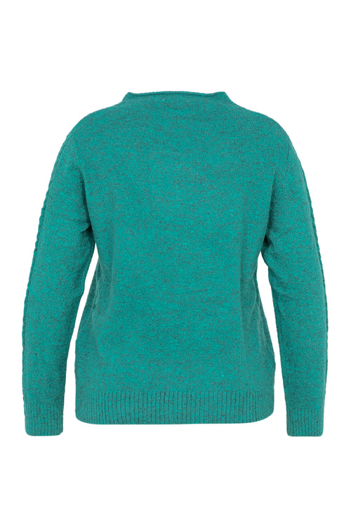 Pull uni torsade et strass-Paprika-11