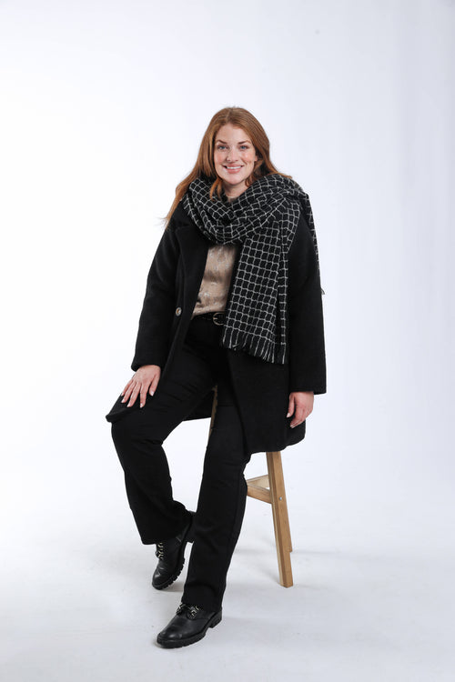 Manteau mi-long uni-Paprika-8