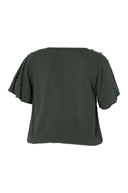 Blouse en viscose unie-Paprika-11