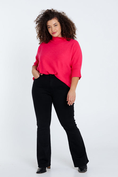 Jeans bootleg Lara L34-Paprika-7