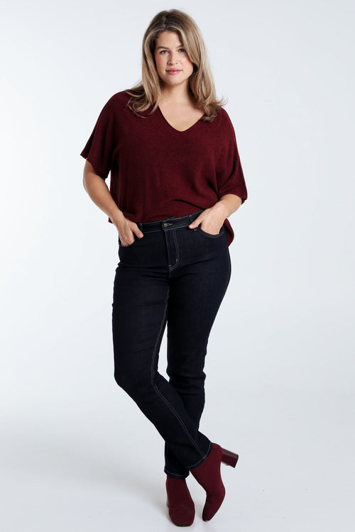 Jeans slim Louise L32-Paprika-7