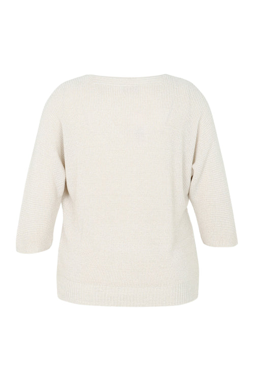 Pull  uni avec lurex-Paprika-11