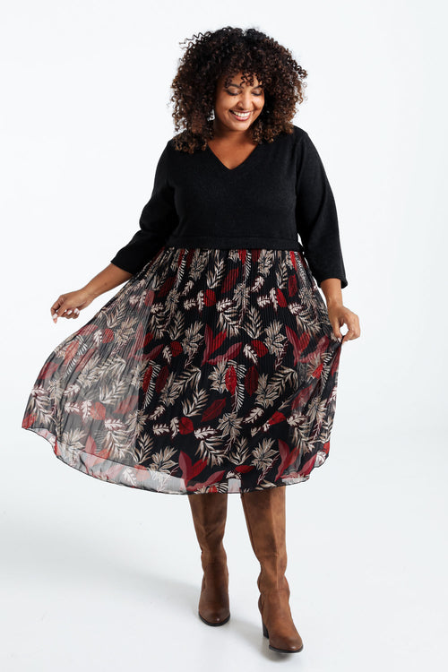 Robe 2 en 1 en maille chaude-Paprika-9