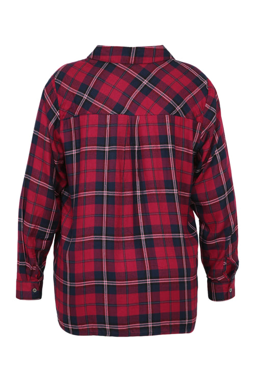 Chemise à carreaux en viscose-Paprika-11