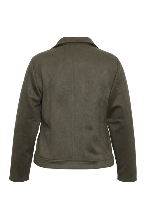 Veste perfecto effet suédine-Paprika-8