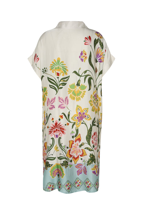 Robe en viscose à imprimé floral-Paprika-3