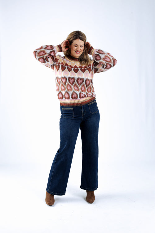 Pull motif coeur-Paprika-7