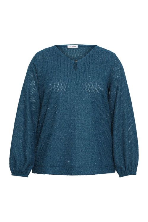 Pull en maille chaude unie-Paprika-1