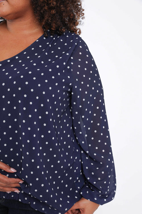 Blouse imprimé pois-Paprika-6