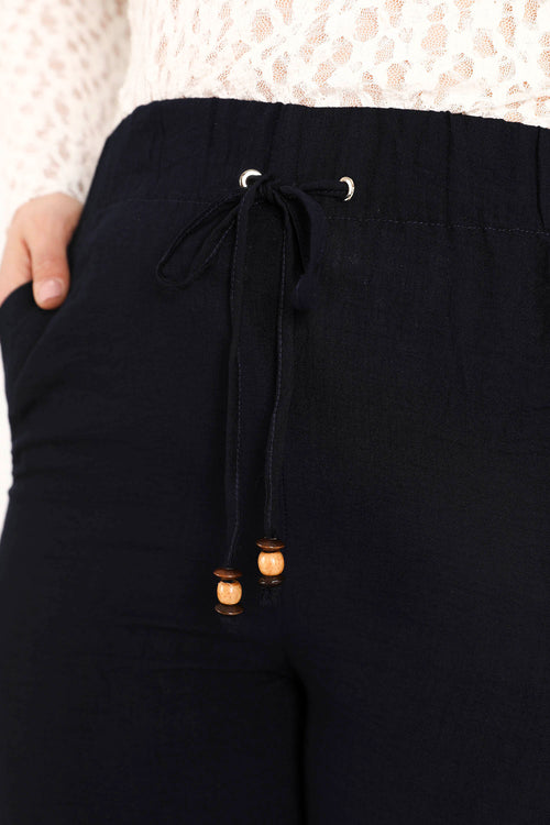 Pantalon large en viscose uni-Paprika-1