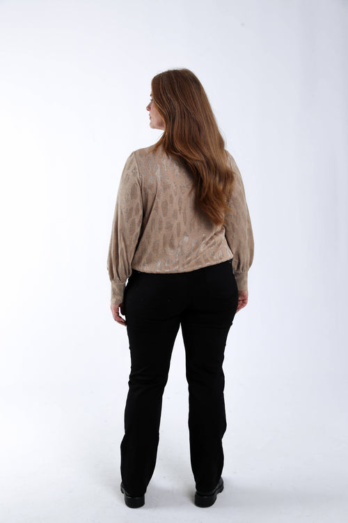 T-shirt imprimé animal avec lurex-Paprika-1