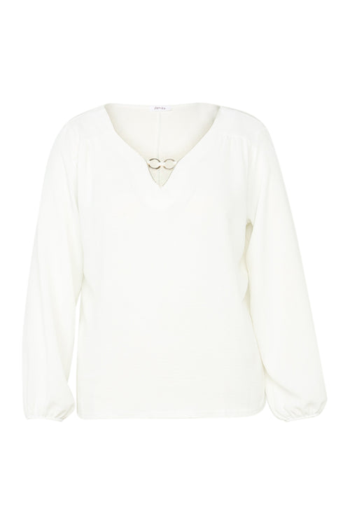 T-shirt avec lurex et bijou-Paprika-10