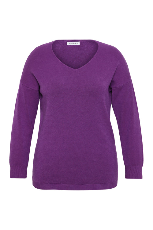 Pull en viscose uni-Paprika-1
