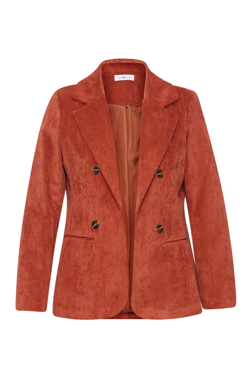 Blazer en velours-Paprika-6