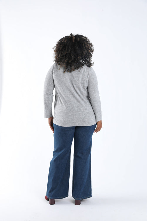 T-shirt maille chaude uni avec détail bijoux-Paprika-2