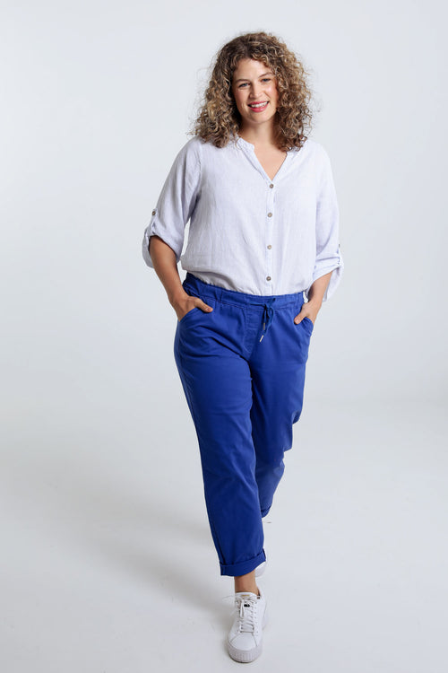 Pantalon chino en coton léger-Paprika-6