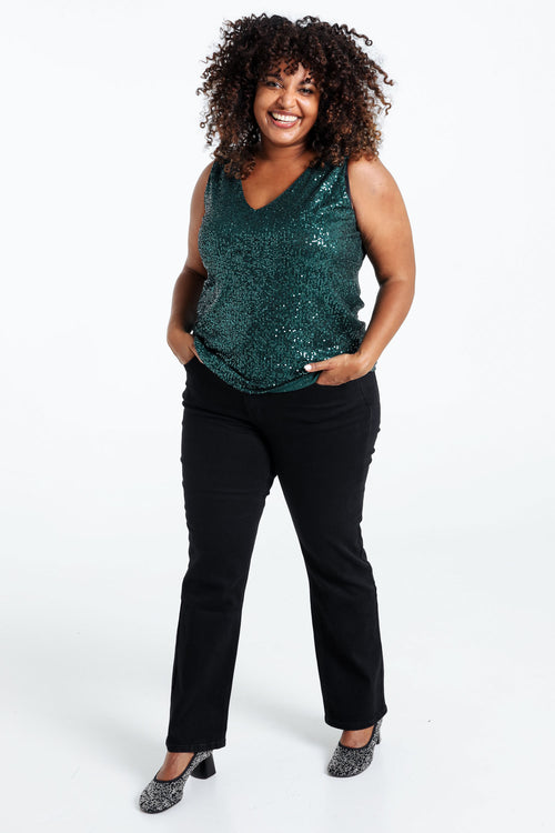 Top sans manches à paillettes-Paprika-9