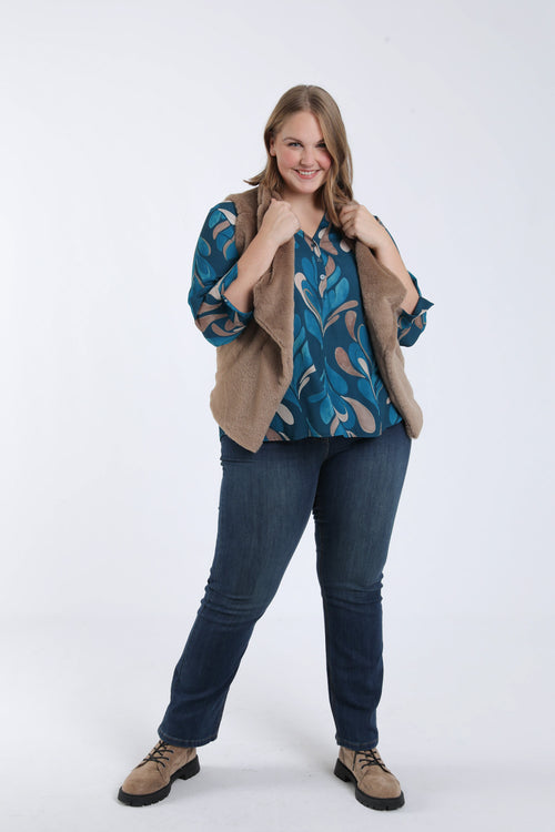 Veste en fausse fourrure-Paprika-4