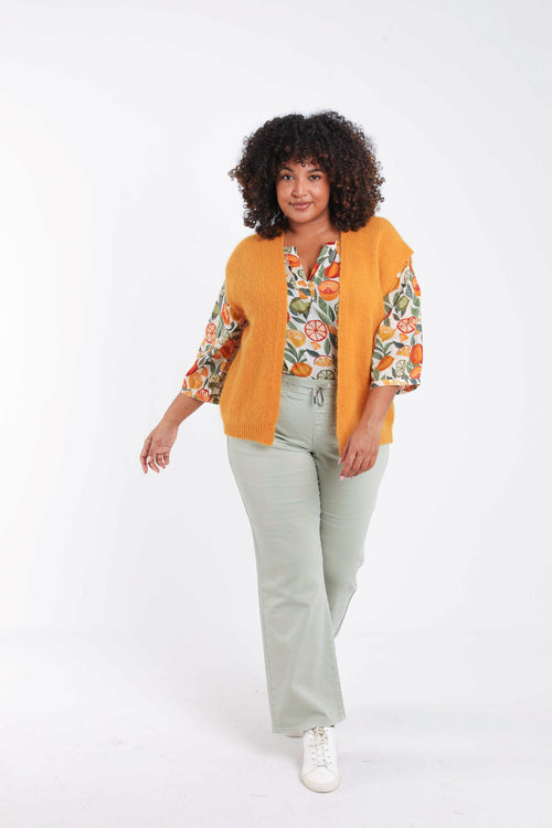 Gilet sans manches uni-Paprika-8