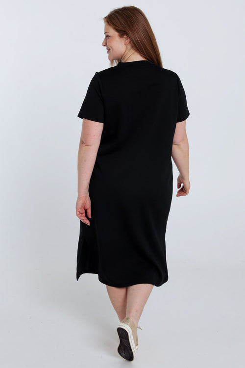 Robe longue en viscose unie-Paprika-2