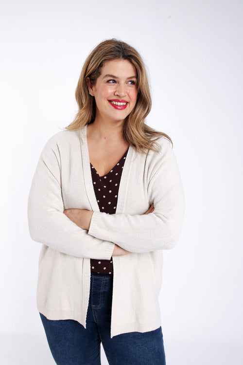 Cardigan long en viscose uni-Paprika-2